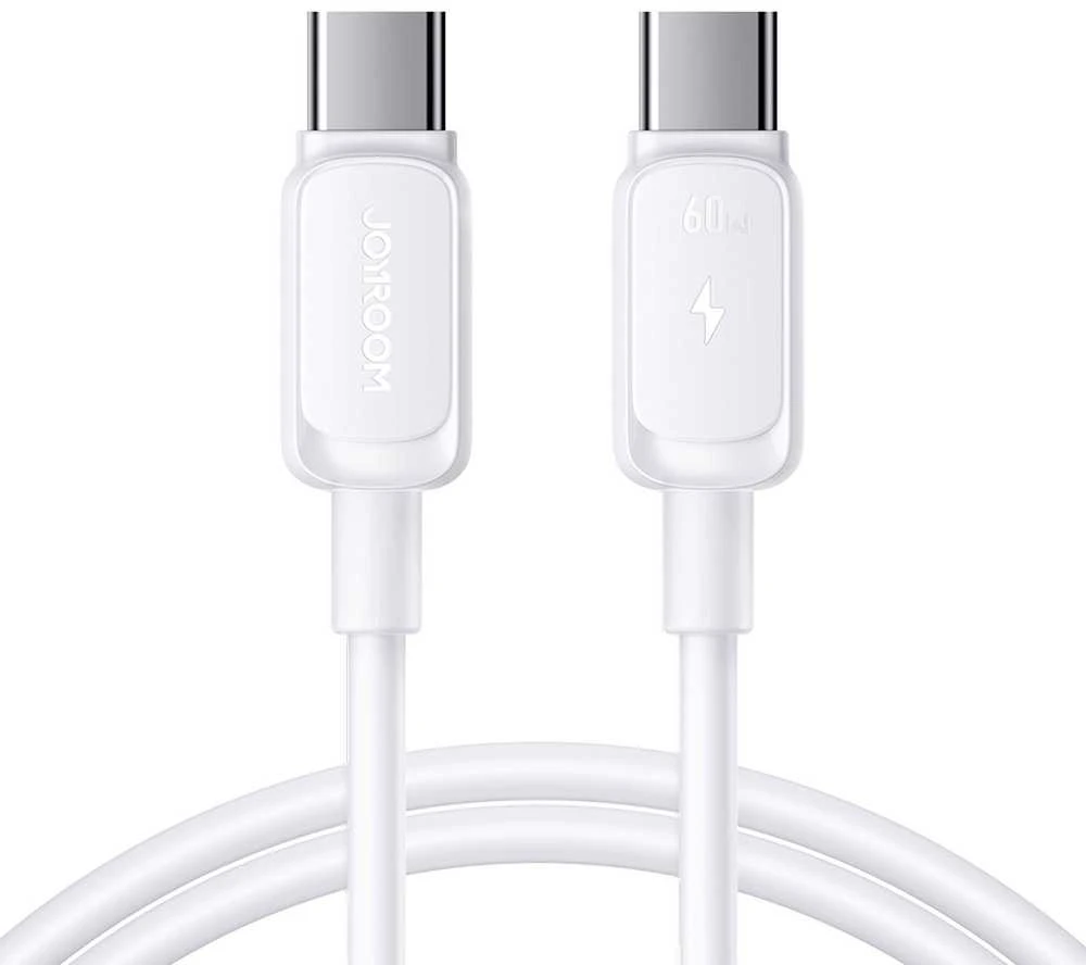 Kabelis Joyroom S-A14 USB-C – USB-C 60W 1,2m – baltos spalvos