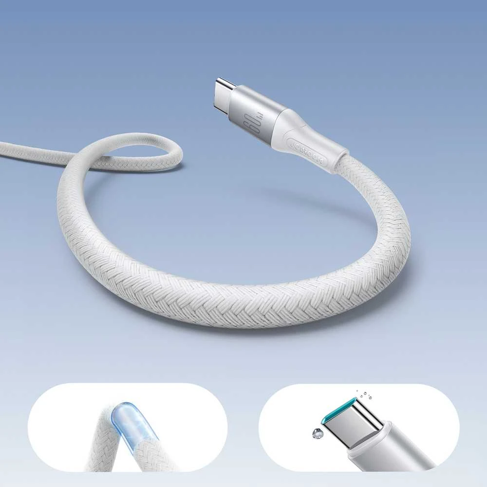 USB kabelis Joyroom S-A28 USB-C į USB-C 60W 2.0m baltas