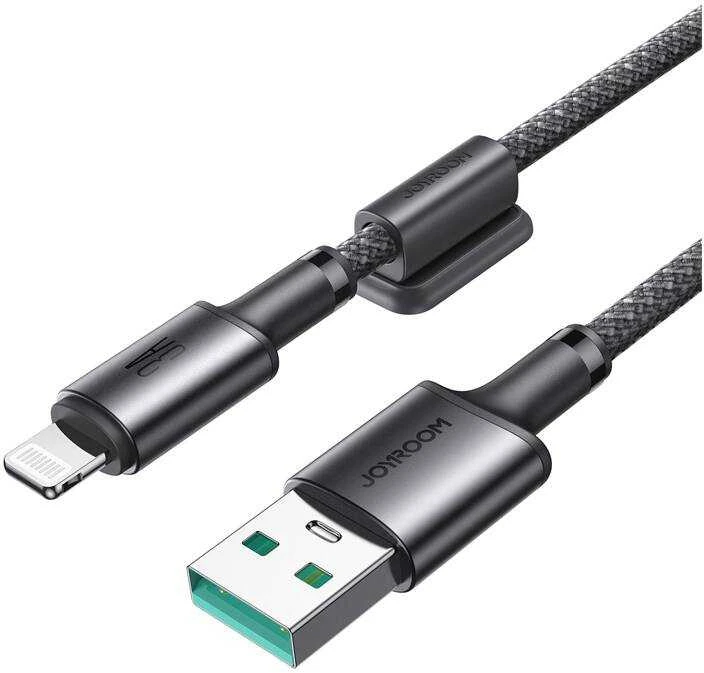 USB kabelis Joyroom SA-50 USB-A to Lightning 3A 1.2m tamsiai pilkas