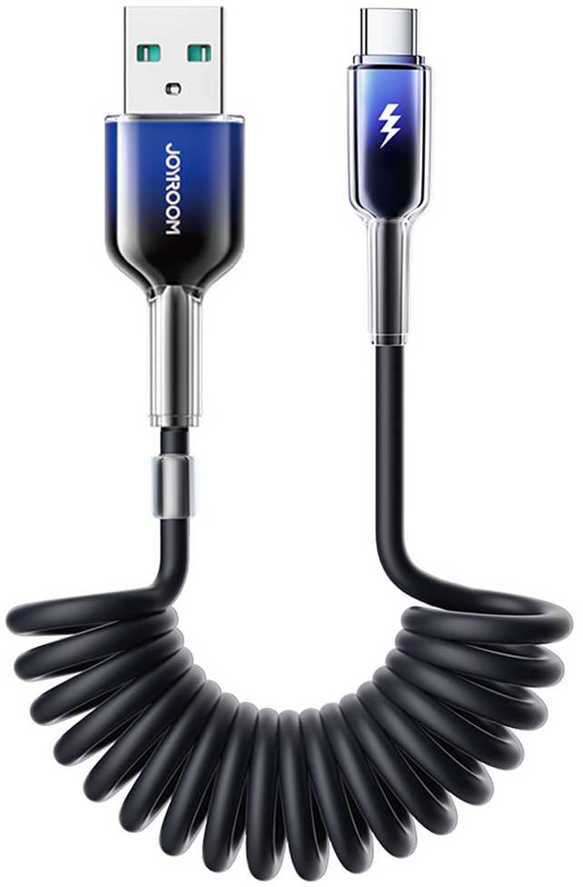 Joyroom S-A51 60W USB-A USB-C kabelis 1.5m juodos spalvos
