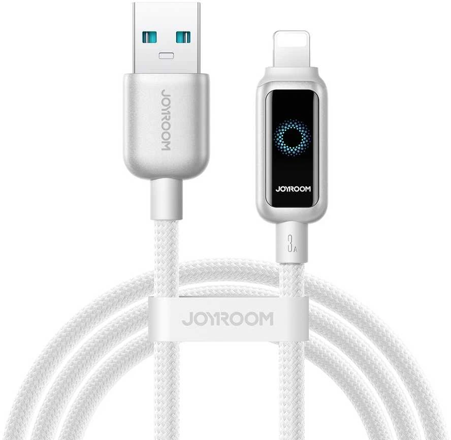 Kabelis Joyroom S-A55 StarFlight 3A USB-A – Lightning 1,2m – baltos spalvos