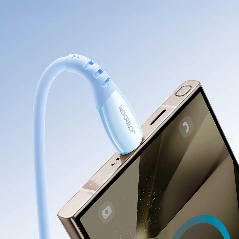 Joyroom S-A59 Vibrant serijos 3A USB-A - USB-C kabelis 1.2m - mėlynas