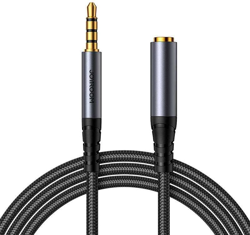Audio kabelis Joyroom SY-A09 3,5mm (M) to 3,5mm (F) 1.2m juodas