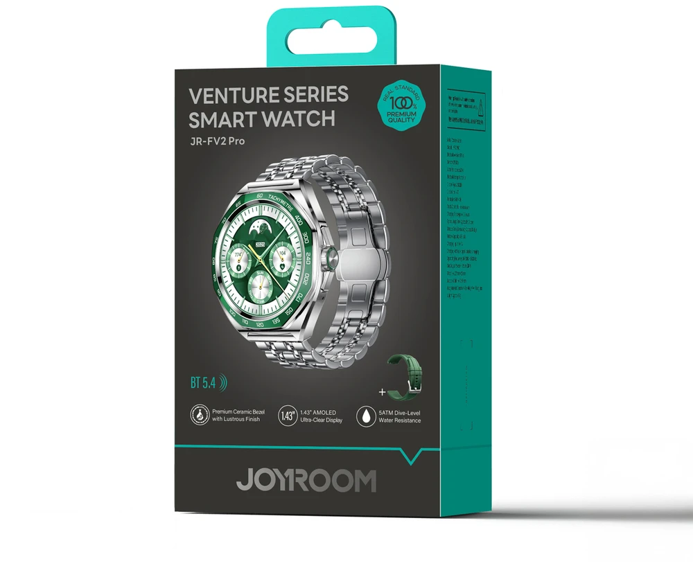 Joyroom Venture Series JR-FV2 Pro AMOLED 1.43" 5 ATM Išmanusis laikrodis with Call Function - Sidabrinis