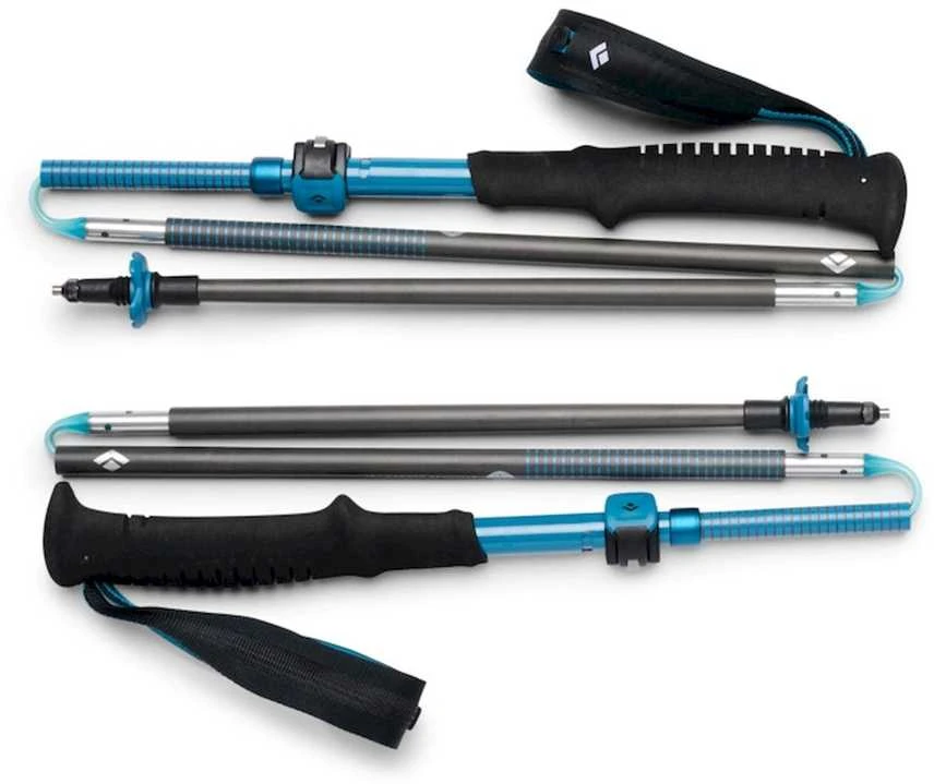 Black Diamond Juodas Diamond Juodas DIAMOND Distance Carbon FLZ trekingo lazda, unisex, sulankstoma, 110-125 cm