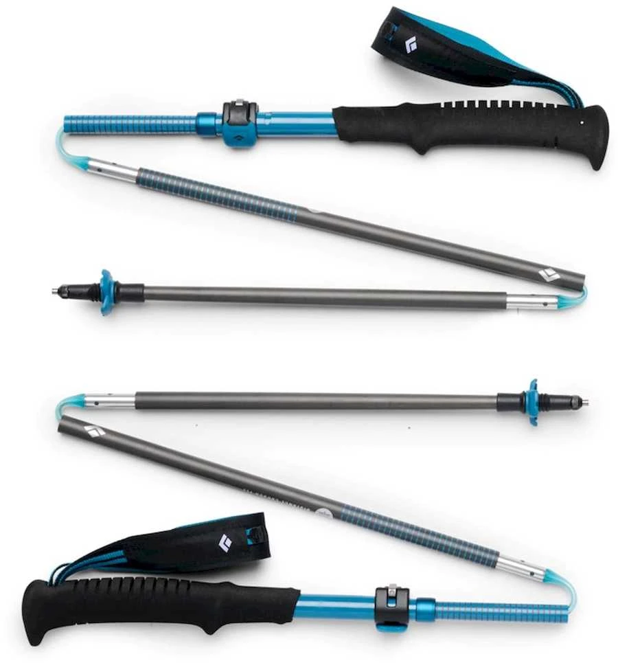 Black Diamond Juodas Diamond Juodas DIAMOND Distance Carbon FLZ trekingo lazda, unisex, sulankstoma, 110-125 cm