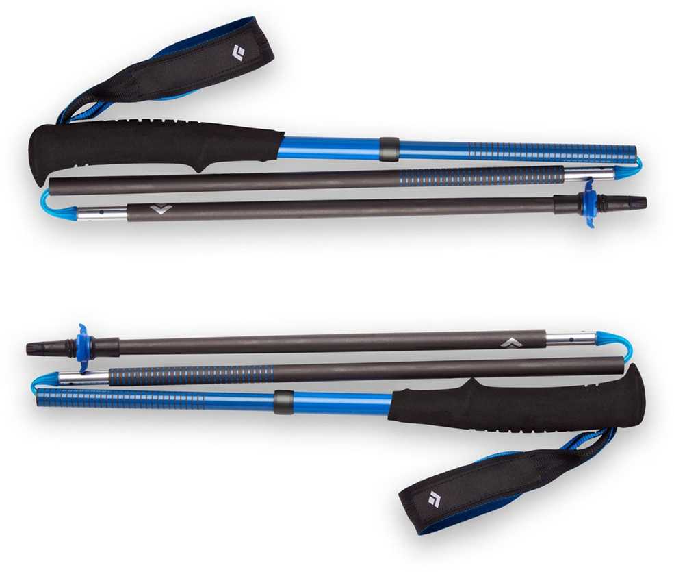 Black Diamond Juodas Diamond Juodas DIAMOND Distance Carbon Z-Pole trekingo lazda, unisex, sulankstoma