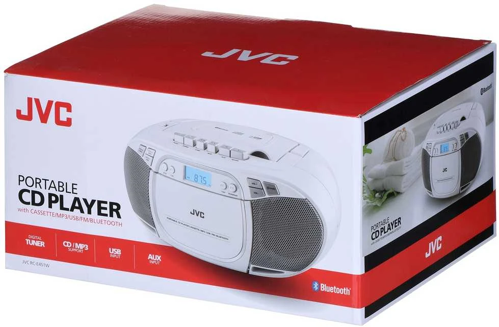 Nešiojamas CD Grotuvas - JVC RC-E451W Baltas