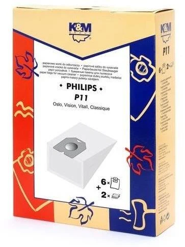 Dulkių siurblio maišeliai Philips Oslo KM-P11 (4vnt.+mikrofiltras)
