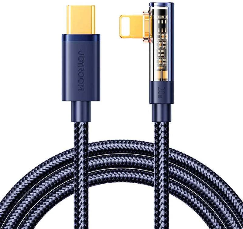 USB-C žaibo kampo kabelis 20 W 1.2 m Joyroom S-CL020A6 (mėlyna)