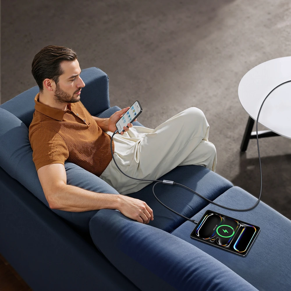 Kabelis Ugreen 2-in-1 USB-C - 2xUSB-C PD 140W 2m - juoda