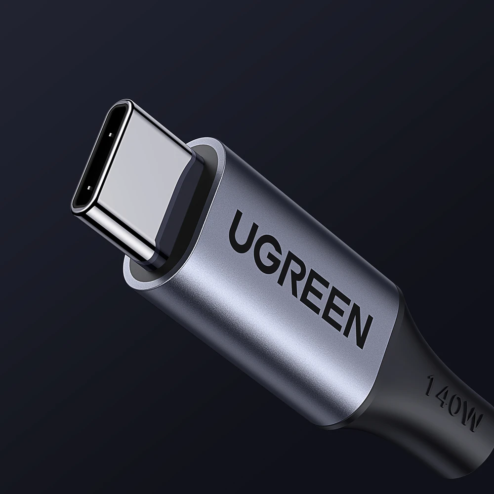 Kabelis Ugreen 2-in-1 USB-C - 2xUSB-C PD 140W 2m - juoda