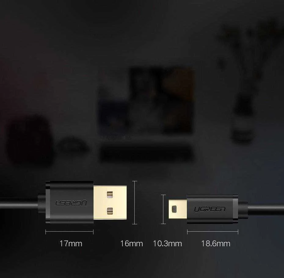 UGREEN US132 USB - Mini USB kabelis 2m