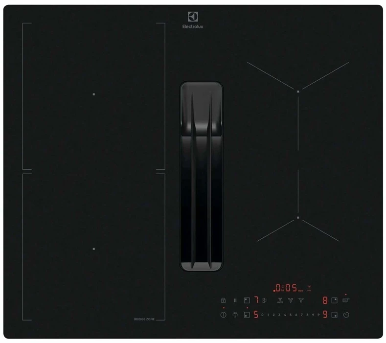 60 cm pločio SaphirMatt indukcinė kaitlentė su integruotu gartraukiu Electrolux ECC63410CT