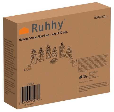 Kalėdinės figūrėlės gimimo scenai - 10 Ruhhy rinkinys