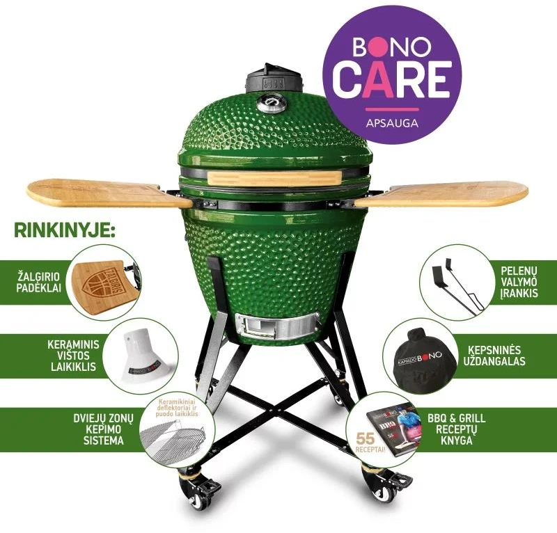Kepsninė Kamado Bono Žalgiris Edition su 6 priedais