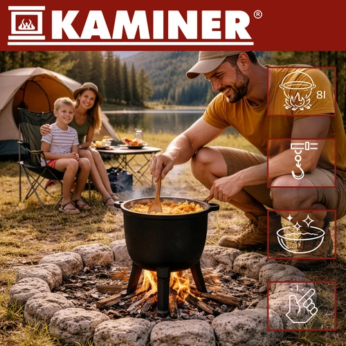 Kaminer emaliuotas ketaus virdulys 8l