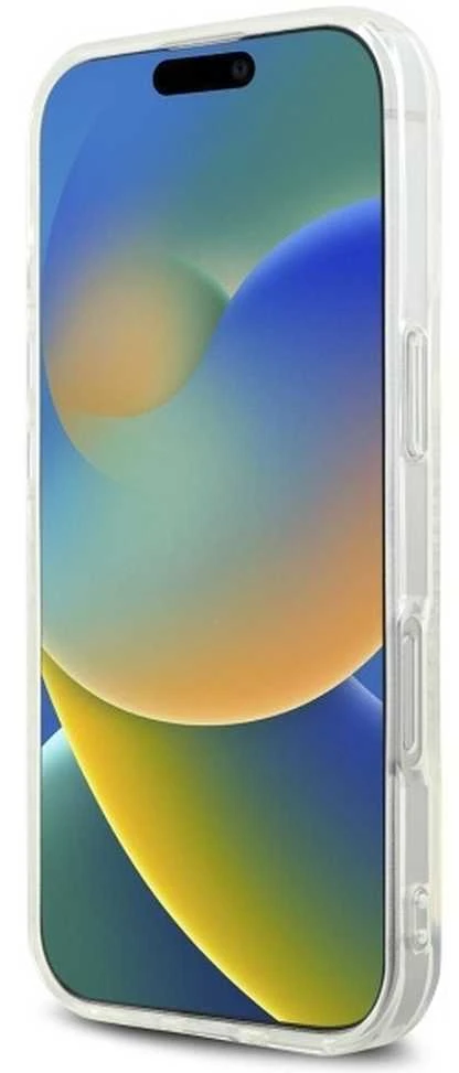 Karl Lagerfeld IML Rhinestones Karl Head - dėklas skirtas Apple iPhone 16 Pro transparent