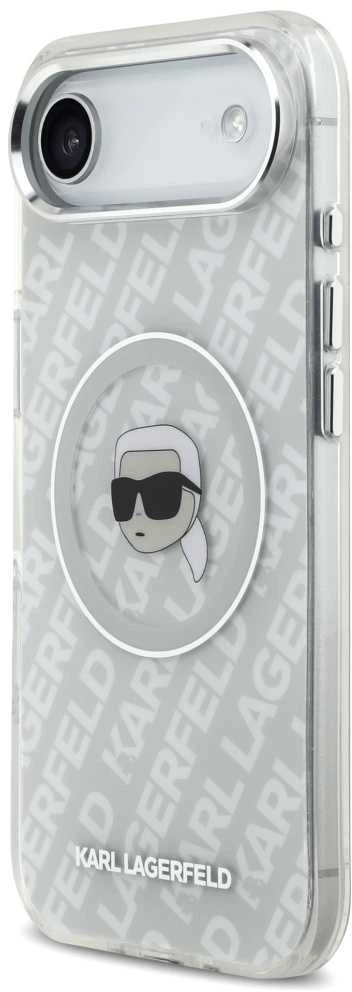 Karl Lagerfeld IML Karl Head Logo MagSafe iPhone Air dėklas – pilkas