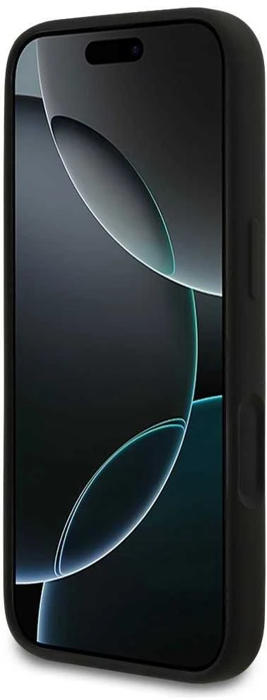 Karl Lagerfeld dėklas, skirtas IPHONE 17 Pro, suderinamas su MagSafe KLHMP17LSKCGRGOK (silikonas su K&C eskizu ir logotipu), juodas