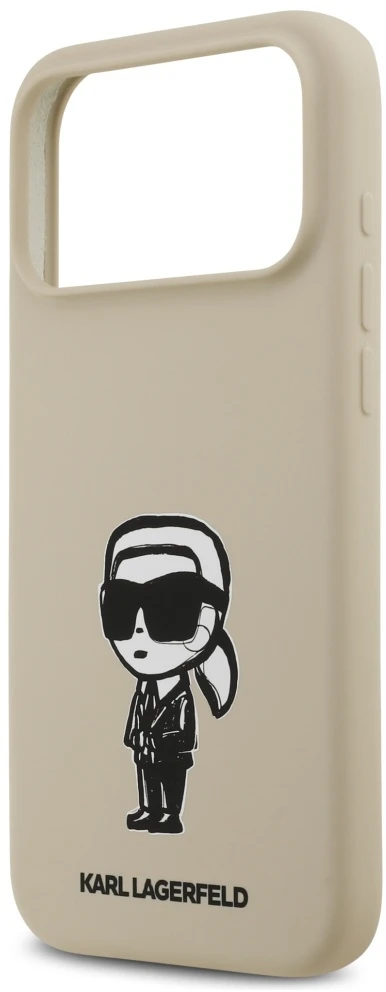 Dėklas Karl Lagerfeld Silicone Karl Sketch & Logo MagSafe Case for iPhone 17 Pro Max - Brown