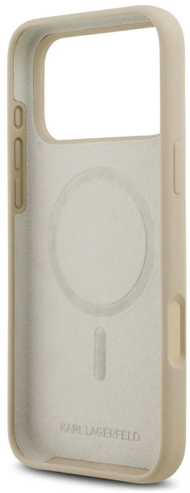 Dėklas Karl Lagerfeld Silicone Karl Sketch & Logo MagSafe Case for iPhone 17 Pro Max - Brown