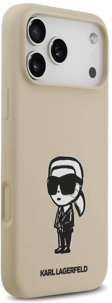 Dėklas Karl Lagerfeld Silicone Karl Sketch & Logo MagSafe Case for iPhone 17 Pro Max - Brown