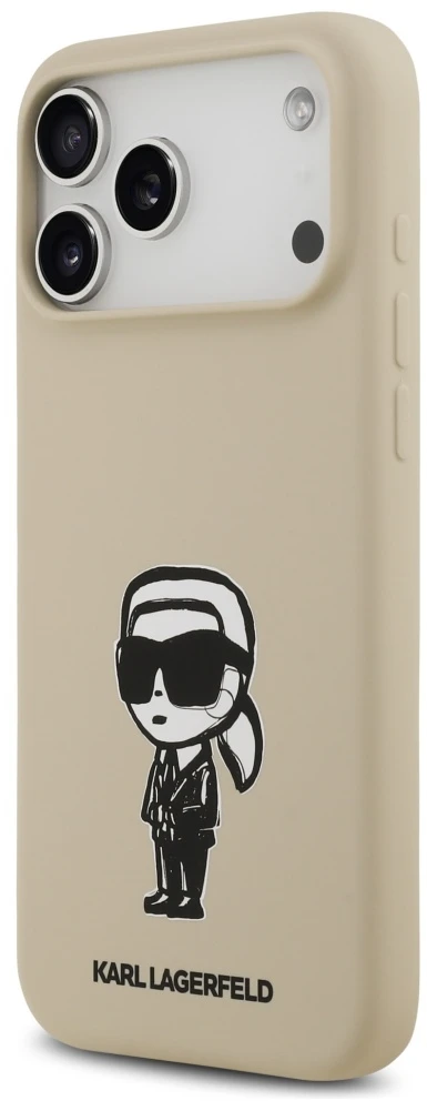 Dėklas Karl Lagerfeld Silicone Karl Sketch & Logo MagSafe Case for iPhone 17 Pro Max - Brown