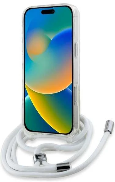 Karl Lagerfeld KLHMP16SHCKHNT Apple iPhone 16 6.1″ kietas dėklas skaidrus Crossbody IML Karl Head Magsafe