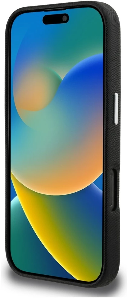 Karl Lagerfeld Grained PU K&CH Heads dėklas skirtas Apple iPhone 16 Pro Max juodos spalvos