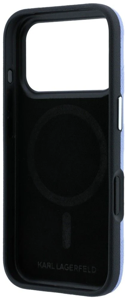 Dėklas Karl Lagerfeld case for IPHONE 18 Pro Max/17 Pro max compatible with MagSafe (Mono Resin Logo) light mėlynas