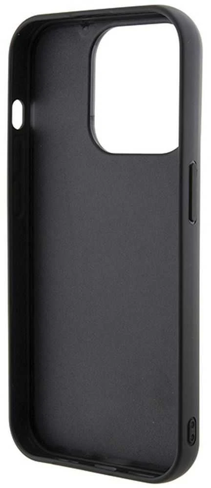 Karl Lagerfeld KLHCP14LGSAKCPK Apple iPhone 14 Pro 6.1″ juodos spalvos kietas dėklas Gripstand Saffiano Karl&Choup
