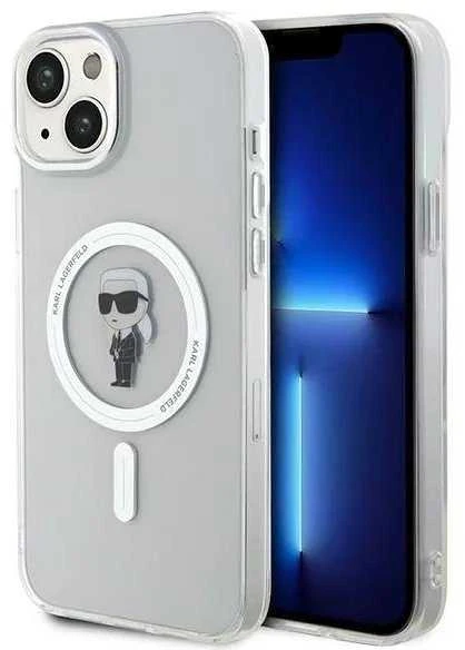 Karl Lagerfeld KLHMP15MHFCKNOK Apple iPhone 15 Plus / 14 Plus 6.7″ juodos spalvos kietas dėklas IML Ikonik MagSafe