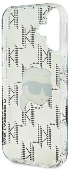 Karl Lagerfeld IML Karl Head Electroplated - dėklas skirtas Apple iPhone 16 transparent