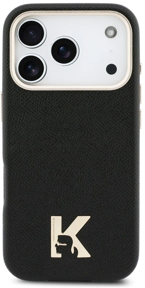 Karl Lagerfeld dėklas, skirtas IPHONE 17 Pro, suderinamas su MagSafe KLHMP17L5PGFKHGK (Karl Head logotipas), juodas