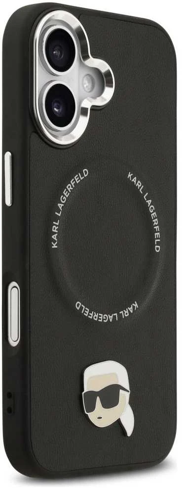 Karl Lagerfeld Karl Pin MagSafe dėklas skirtas Apple iPhone 17 juodos spalvos