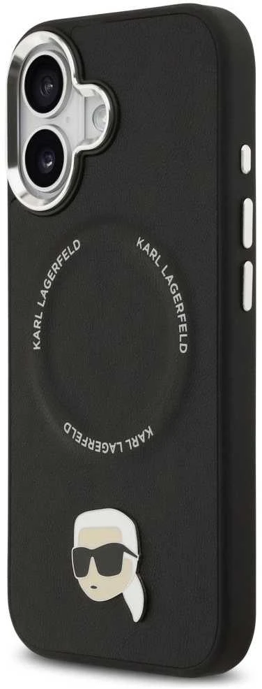 Karl Lagerfeld Karl Pin MagSafe dėklas skirtas Apple iPhone 17 juodos spalvos