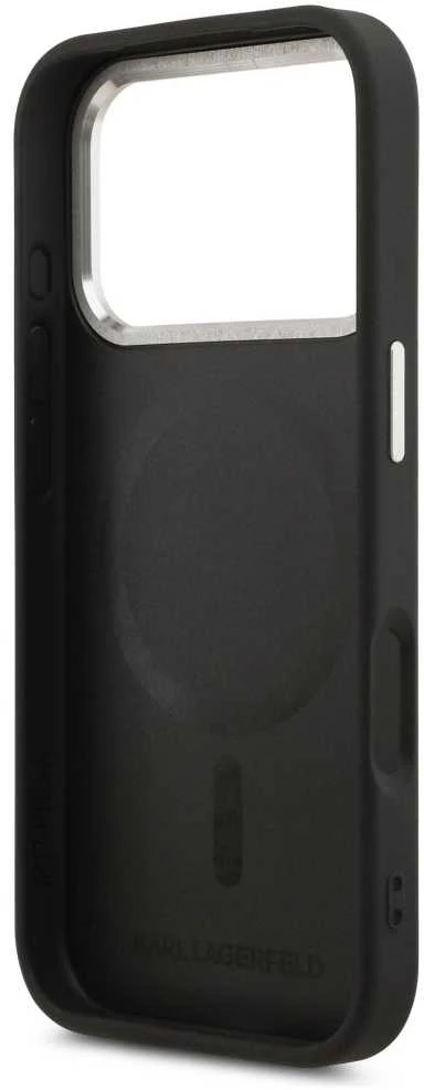 Karl Lagerfeld Karl RSG Logo MagSafe dėklas skirtas Apple iPhone 17 Pro Max juodos spalvos