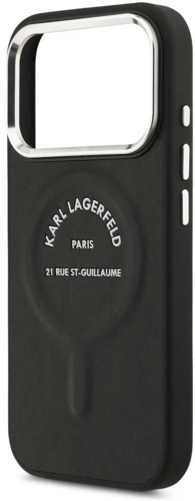 Karl Lagerfeld Karl RSG Logo MagSafe dėklas skirtas Apple iPhone 17 Pro Max juodos spalvos