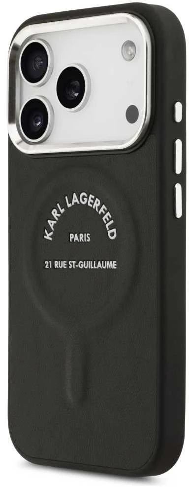 Karl Lagerfeld Karl RSG Logo MagSafe dėklas skirtas Apple iPhone 17 Pro Max juodos spalvos