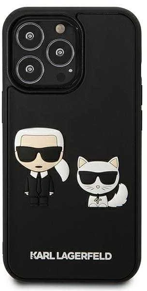 Dėklas Karl Lagerfeld KLHCP13L3DRKCK iPhone 13 Pro / 13 6.1" juodas/juodas hardcase Karl&Choupette Ikonik 3D