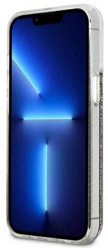 Karl Lagerfeld KLHCP13LLGGKBK Apple iPhone 13 Pro/ 13 6,1″juodos spalvos kietas dėklas Liquid Glitter Gatsby