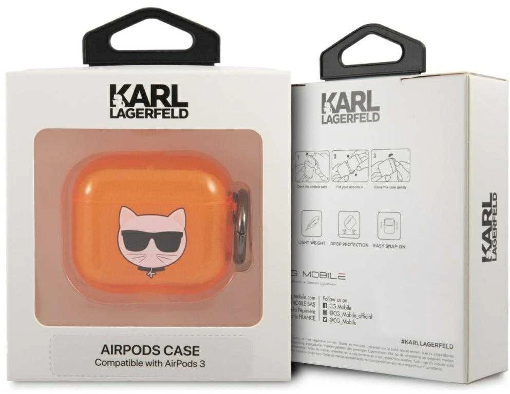 Karl Lagerfeld AIRPODS PRO KLA3UCHFL SILICONE COVER Oranžinis