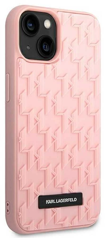 Karl Lagerfeld KLHCP14MRUPKLPP Apple iPhone 14 Plus / 15 Plus 6,7″ kietas dėklas rožinės spalvos 3D Monogram