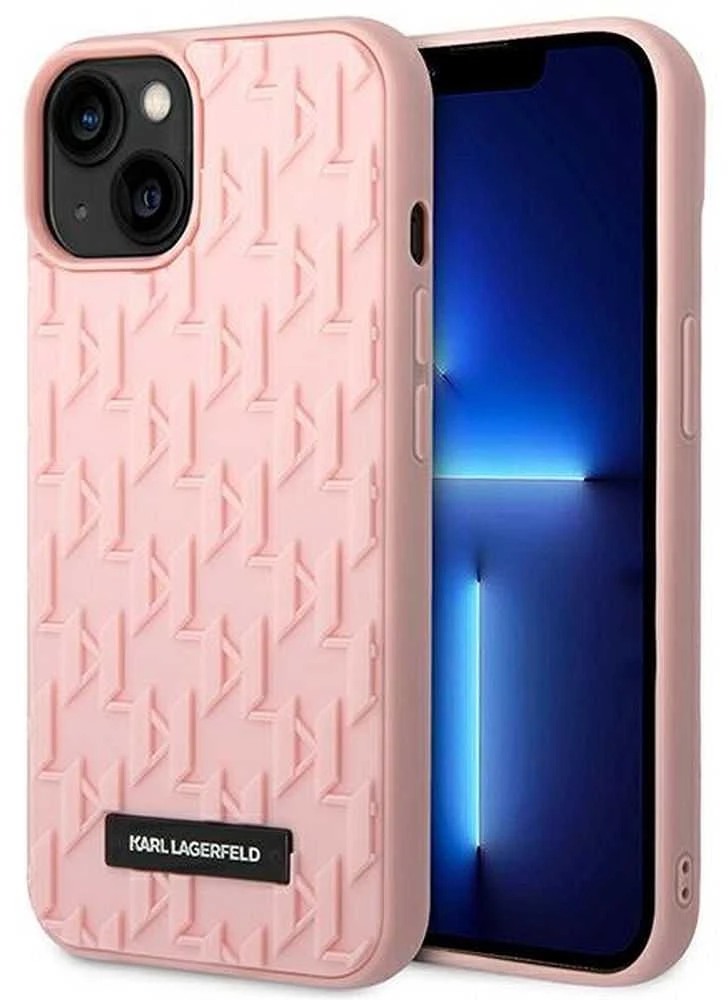 Karl Lagerfeld KLHCP14MRUPKLPP Apple iPhone 14 Plus / 15 Plus 6,7″ kietas dėklas rožinės spalvos 3D Monogram