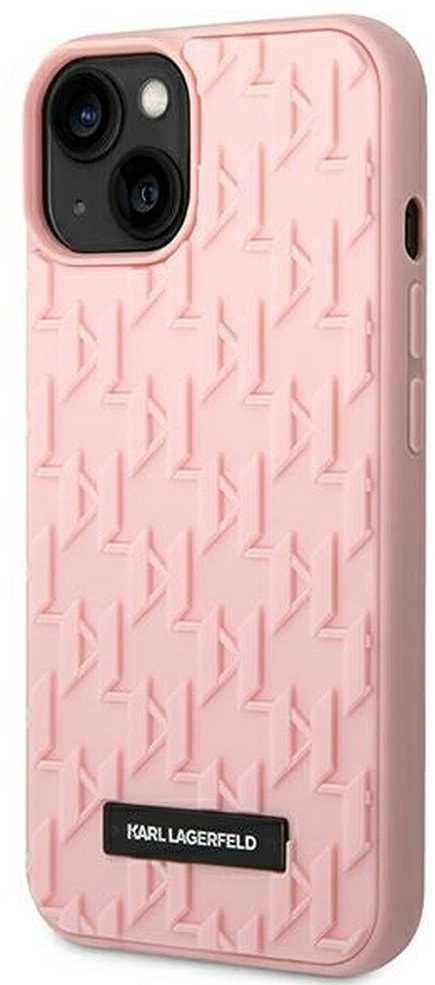 Karl Lagerfeld KLHCP14MRUPKLPP Apple iPhone 14 Plus / 15 Plus 6,7″ kietas dėklas rožinės spalvos 3D Monogram