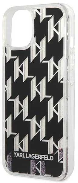 Karl Lagerfeld KLHCP14SLMNMK Apple iPhone 14/ 15 / 13 6,1″ kietas dėklas juodos spalvos Liquid Glitter Monogram