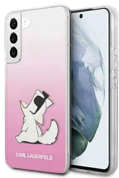 Karl Lagerfeld KLHCS22MCFNRCPI S22+ S906kietas dėklas rožinės spalvos Choupette Eat