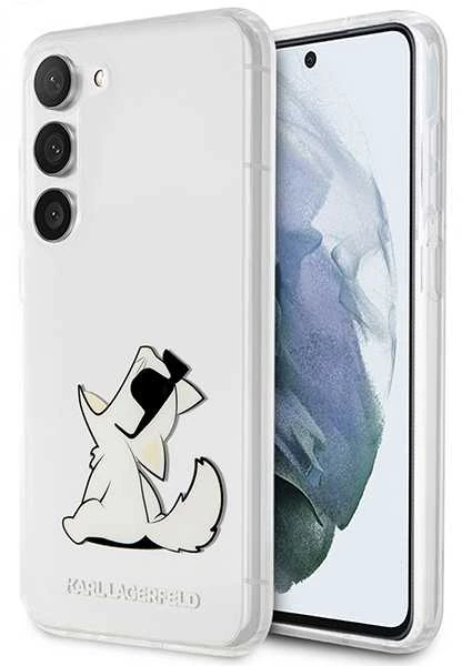 Karl Lagerfeld KLHCS23MCFNRC S23+ S916 skaidrus kietas dėklas Choupette Fun