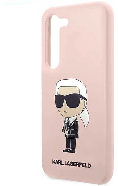 Karl Lagerfeld KLHCS23SSNIKBCP S23 S911kietas dėklas rožinės spalvos Silicone Ikonik